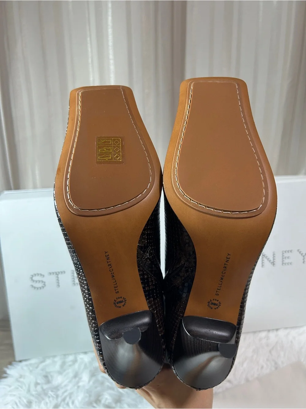 Stella McCartney Snake Embossed Tall Boots